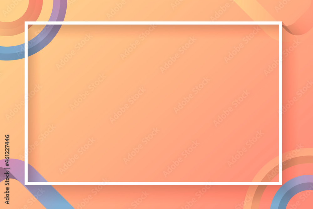 Poster blank rectangle colorful abstract frame vector