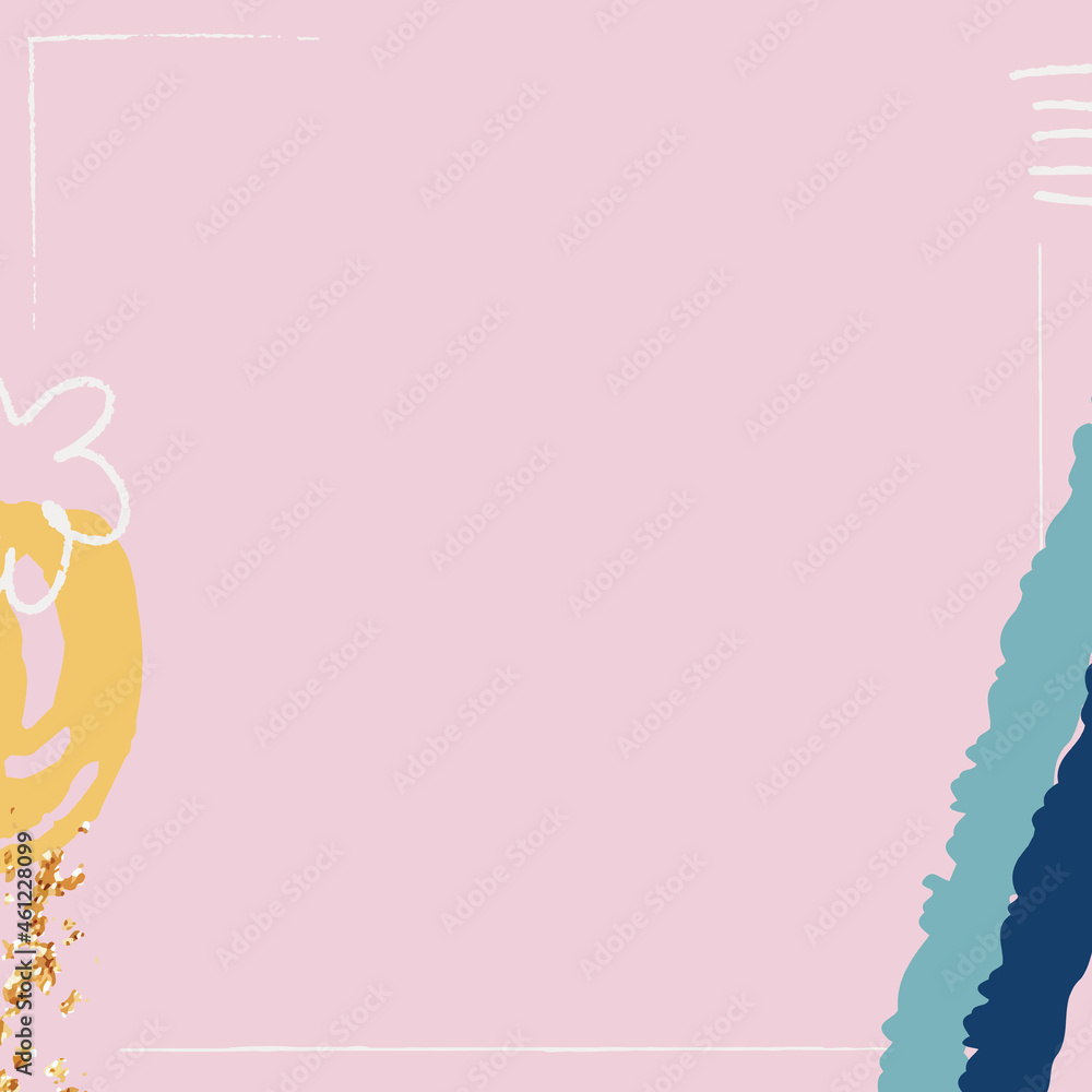 Poster pink scribble patterned background vector