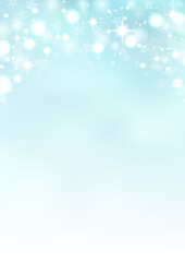 クリスマス イルミネーションのシンプルな風景 ブルー