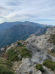 Paysage de montagne en Corse du Sud GR20