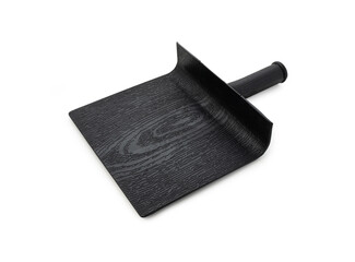 Black trowel plaster on isolated white background