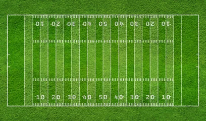 Fototapeten american football - playing field from above. A huge copy space texture panorama © Igor Link