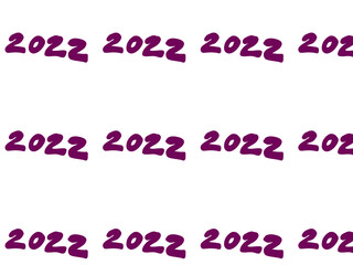 New year 2022 background. Texture with repeating number 2022. Happy new year concept. Template for packaging, gift wrapping, seasonal shopping.