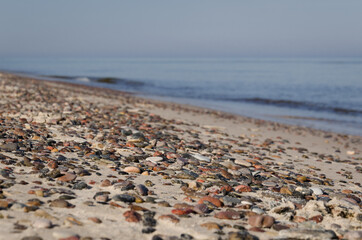 SEA COAST - Pebble stones on the beach