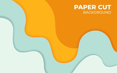 cute paper cut shape vector background banner design.