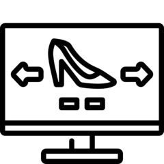 online shop line icon