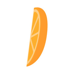 Orange fruit slice flat icon