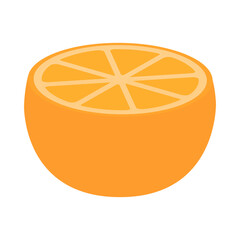 Orange fruit slice flat icon
