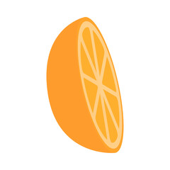 Orange fruit slice flat icon
