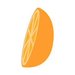 Orange fruit slice flat icon