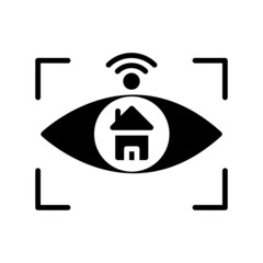 Eye Glyph Vector Icon Design