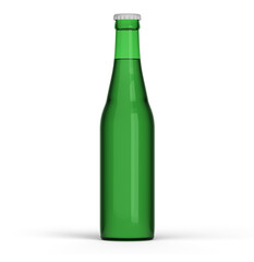 mockup of a beer bottle isolated on white background
