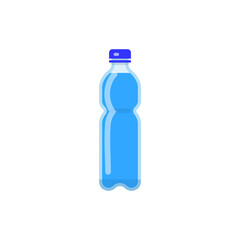 Colorful flat water in bottle icon.