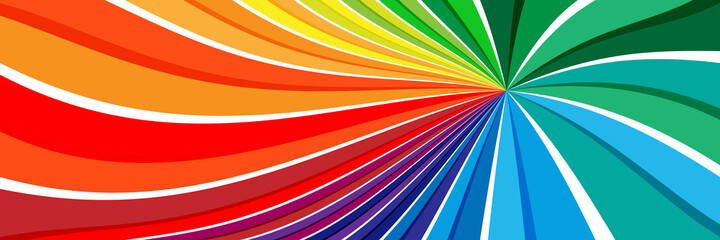 Background with rainbow colored rays	