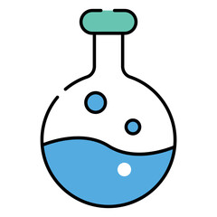 An editable design icon of chemical flask
