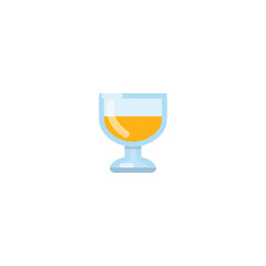 Colorful flat wine icon.