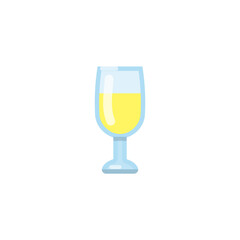 Colorful flat champagne icon.
