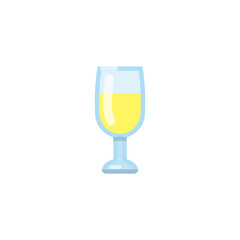 Colorful flat champagne icon.