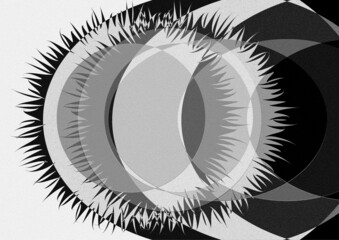 Abstract depiction of the structure of the eye of some creature.3d.