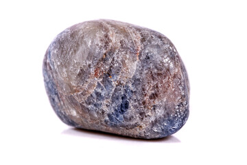 Macro mineral stone sapphire on white background