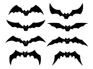 Naklejka premium Halloween Bat Silhouette. Halloween illustration