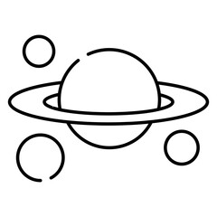 An icon design of rotating planet