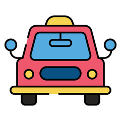 A private transport icon, flat design of car