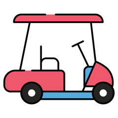 A premium download icon of golf car