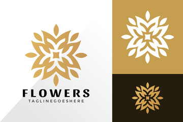 Beauty Flowers Minimalist Logo Vector Design, Creative Logos Designs Concept for Template