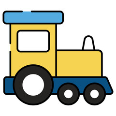 A creative design icon of steam engine