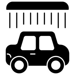 A premium download icon of car drying