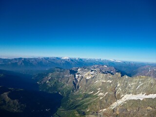 スイスの山　マッターホルン山頂からの眺め　8月