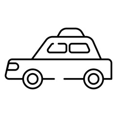 A private transport icon, linear design of car



