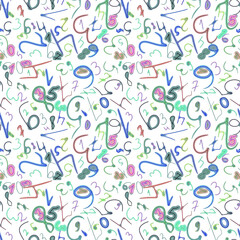 seamless pattern with numbers