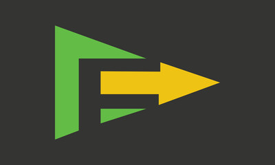 Arrow F letter Logo,Arrow logo concept