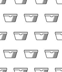 Plastic Container Icon Seamless Pattern, Food Container, Packaging Icon