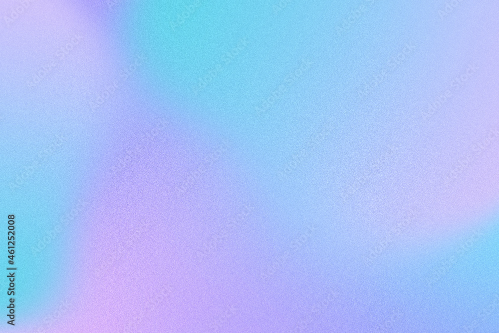 Poster Abstract pastel holographic blurred grainy gradient background texture. Colorful digital grain soft noise effect pattern. Lo-fi multicolor vintage retro design.
