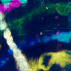 Indigo Old Dirty Wall. Winter Shibori Texture.