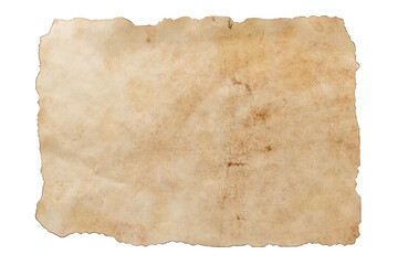 old brown grunge paper isolated on white background	
