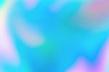 Abstract pastel holographic blurred grainy gradient background texture. Colorful digital grain soft noise effect pattern. Lo-fi multicolor vintage retro design.