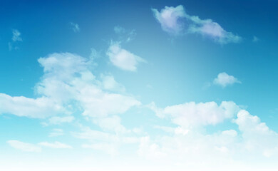 White clouds on blue sky, cloudy sky background