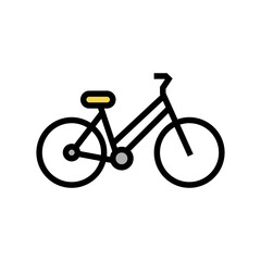 bicycle urban transport color icon vector. bicycle urban transport sign. isolated symbol illustration
