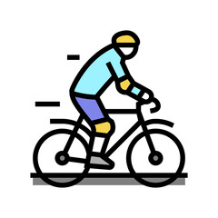 Naklejka premium road riding color icon vector. road riding sign. isolated symbol illustration