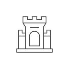 Castle or fortress line outline icon