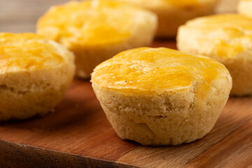 Empada or empadinhas, a traditional Brazilian snack of frago. © WS Studio