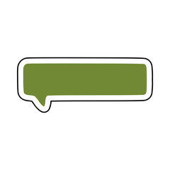 Green speech bubble sticker
