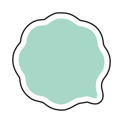 Turquoise speech bubble sticker