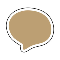 Brown speech bubble sticker