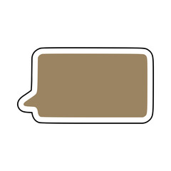 Brown speech bubble sticker