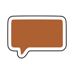 Brown speech bubble sticker